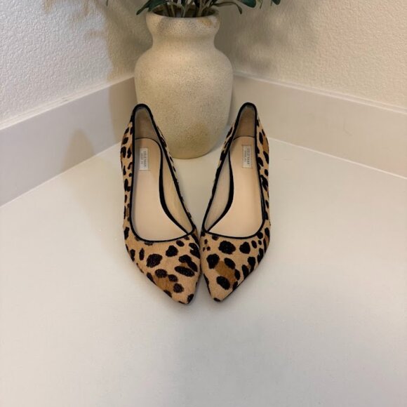 Cole Haan Bradshaw Leopard Calf Hair Pointed Toe Pumps – Size 7.5 - Picture 1 of 4